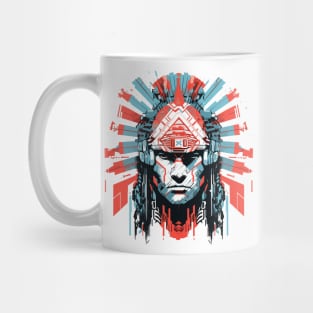 Ancien Aztec Warrior Mystical Abstract Mug